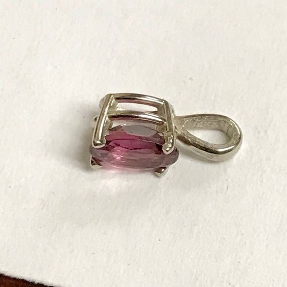 Genuine watermelon pink tourmaline pendant - Picture 2 of 2
